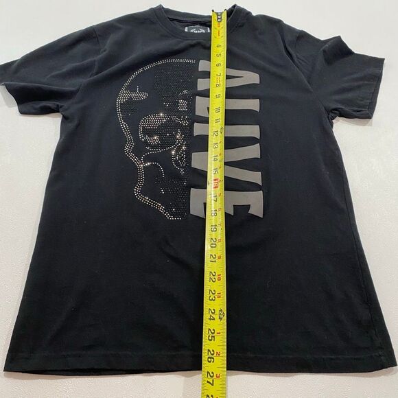 CR24 Chrome Edge Alive Skull Graphic T-Shirt Women’s Small Black Rhinestone Tee - Picture 5 of 7